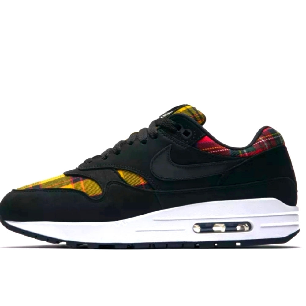 Nike Air Max 1 SE Tartan AV8219-001 Black University Red Yellow Plaid 9